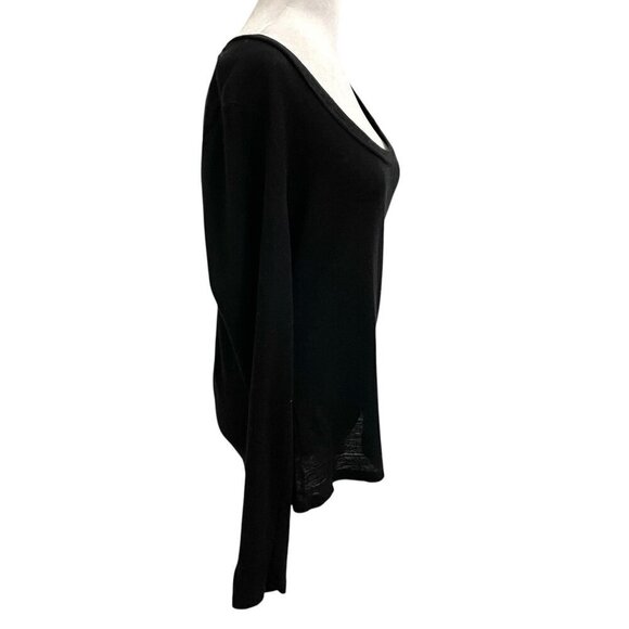 Sussan Wool Blend Lightweight Pullover Long Sleeve Sweater Top Black size Medium - Picture 2 of 6